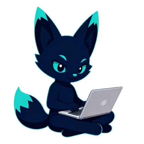 Mascota de Foxii Dev — Trabajando